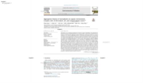 Aggregation kinetics of microplastics in aquatic environment: Complex roles of electrolytes, pH, and natural organic matter*